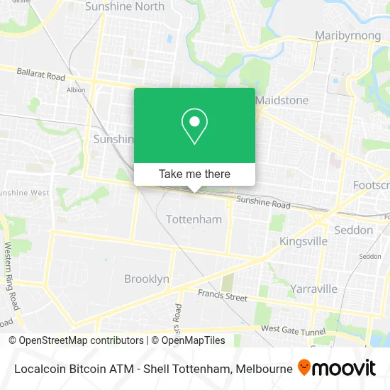 Mapa Localcoin Bitcoin ATM - Shell Tottenham