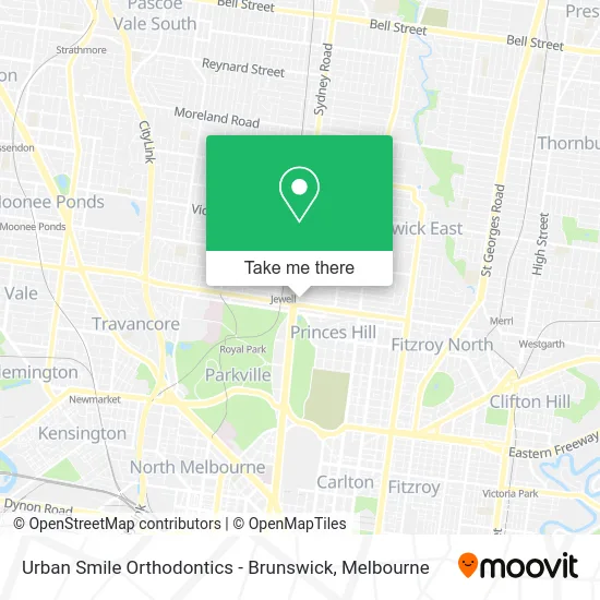 Urban Smile Orthodontics - Brunswick map