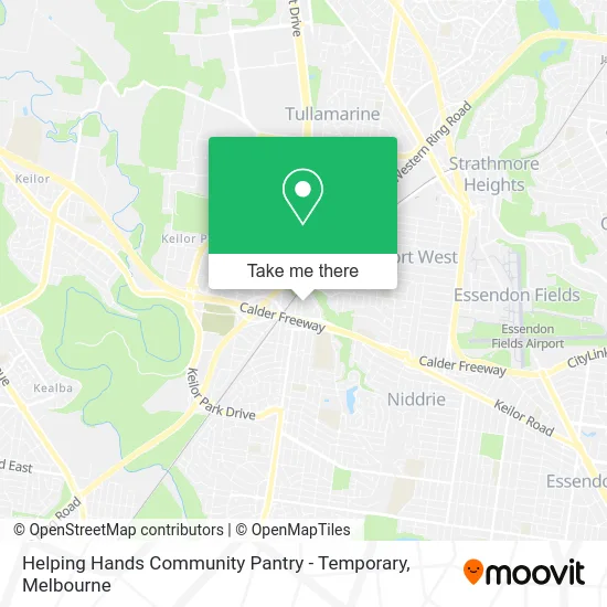 Helping Hands Community Pantry - Temporary map