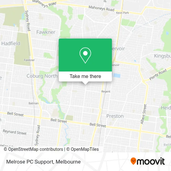 Mapa Melrose PC Support