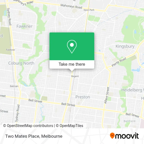 Mapa Two Mates Place