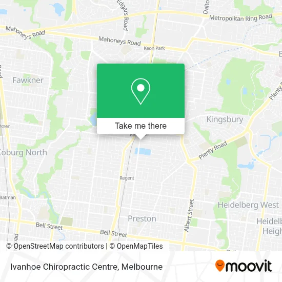Mapa Ivanhoe Chiropractic Centre
