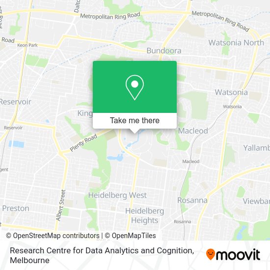 Research Centre for Data Analytics and Cognition map
