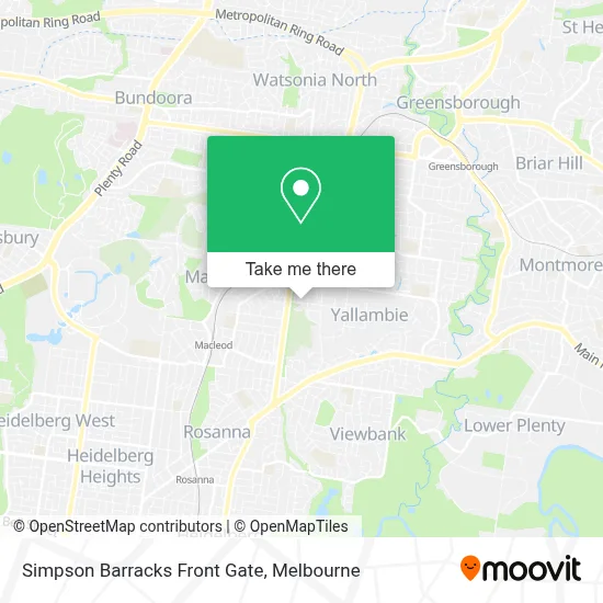 Mapa Simpson Barracks Front Gate