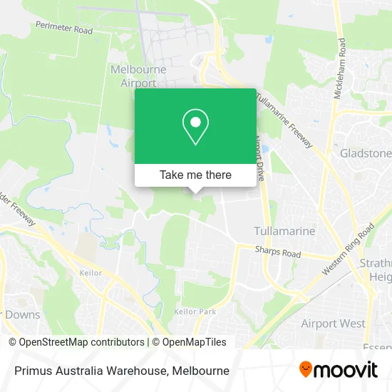 Primus Australia Warehouse map