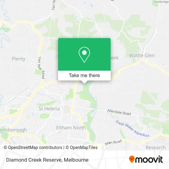 Diamond Creek Reserve map