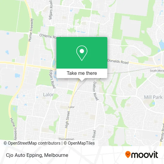 Cjo Auto Epping map