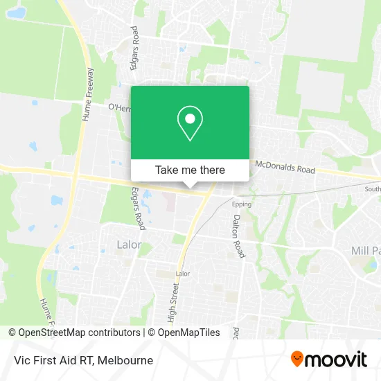 Mapa Vic First Aid RT