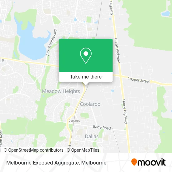 Mapa Melbourne Exposed Aggregate