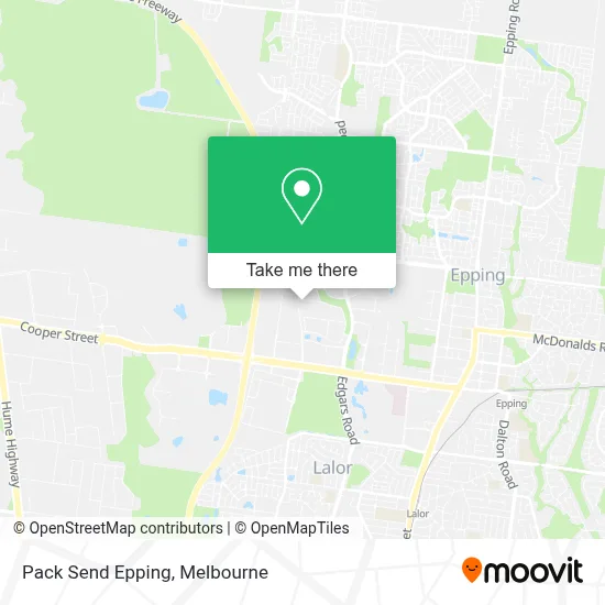 Mapa Pack Send Epping