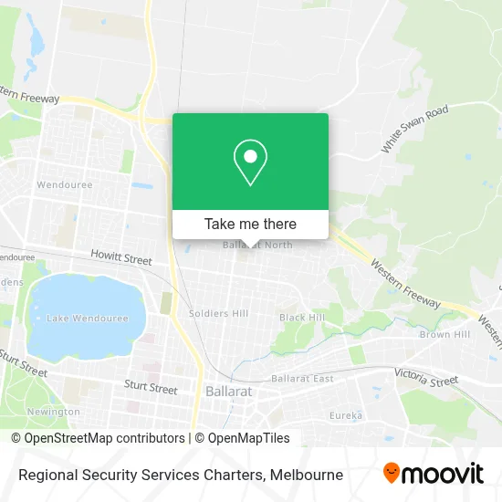 Mapa Regional Security Services Charters