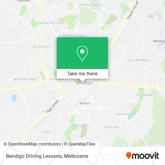 Mapa Bendigo Driving Lessons