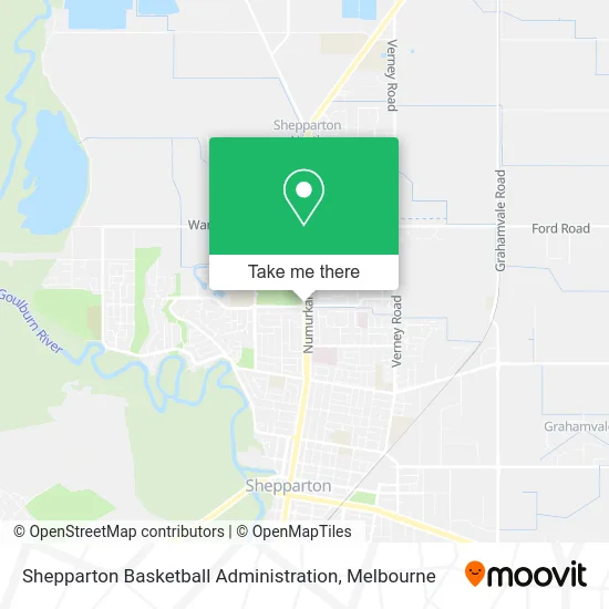 Shepparton Basketball Administration map