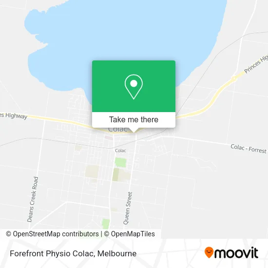 Forefront Physio Colac map