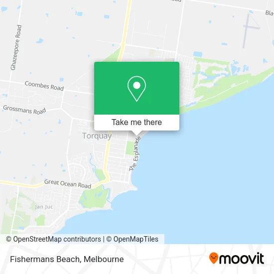 Fishermans Beach map