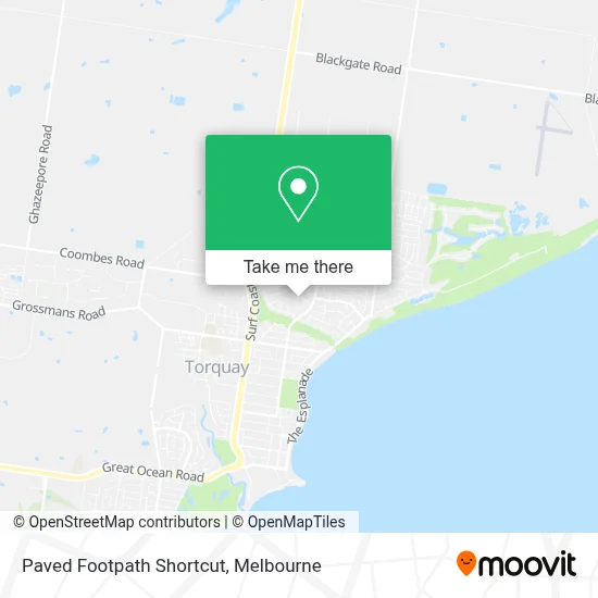 Mapa Paved Footpath Shortcut