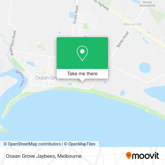 Mapa Ocean Grove Jaybees