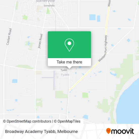 Broadway Academy Tyabb map