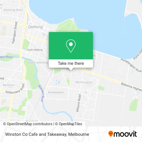 Winston Co Cafe and Takeaway map