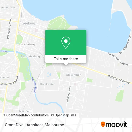 Mapa Grant Divall Architect