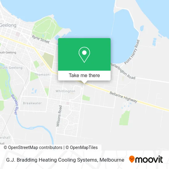 G.J. Bradding Heating Cooling Systems map