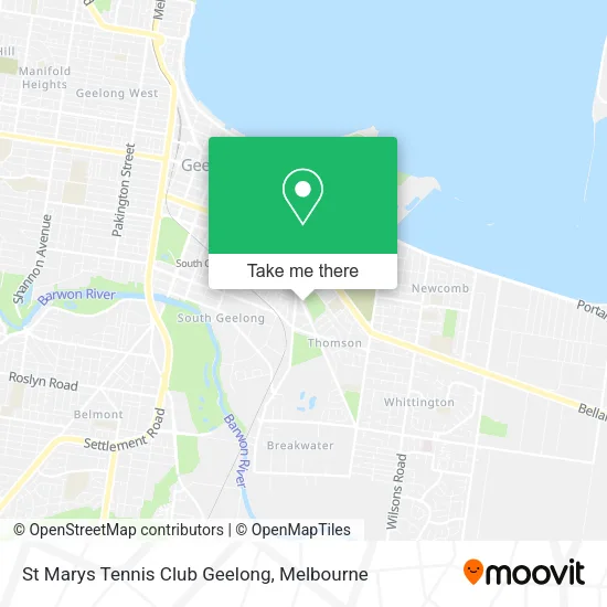 St Marys Tennis Club Geelong map