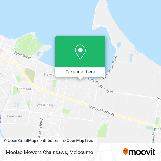 Mapa Moolap Mowers Chainsaws