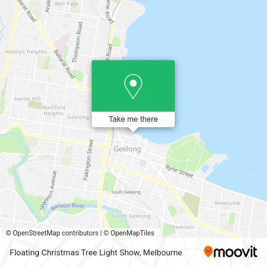 Floating Christmas Tree Light Show map