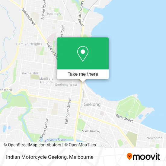 Indian Motorcycle Geelong map