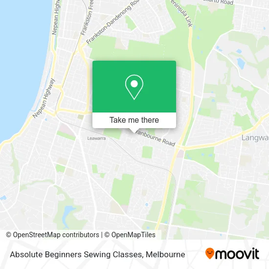 Absolute Beginners Sewing Classes map