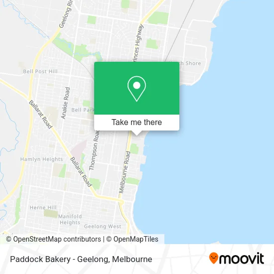 Paddock Bakery - Geelong map