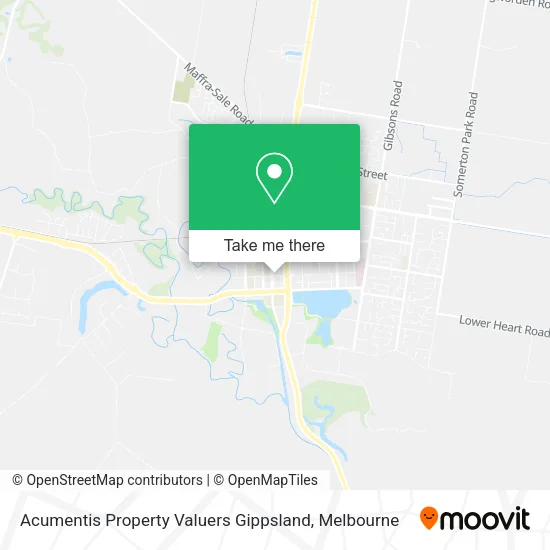 Mapa Acumentis Property Valuers Gippsland