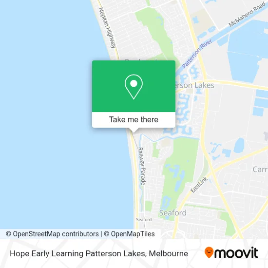 Mapa Hope Early Learning Patterson Lakes