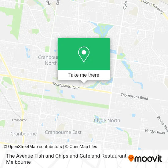 The Avenue Fish and Chips and Cafe and Restaurant map