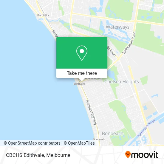 Mapa CBCHS Edithvale