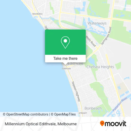 Millennium Optical Edithvale map