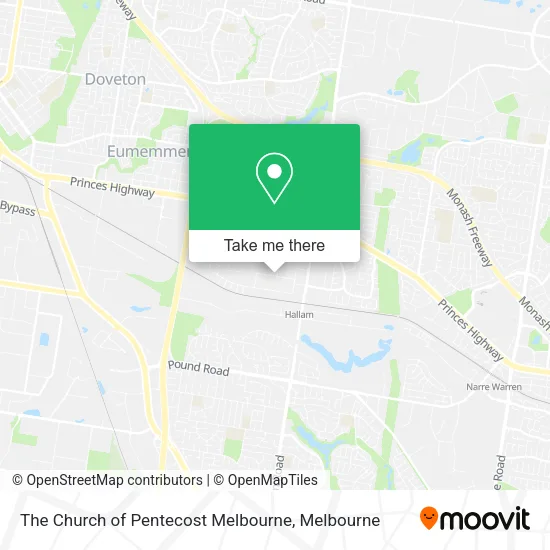 The Church of Pentecost Melbourne map