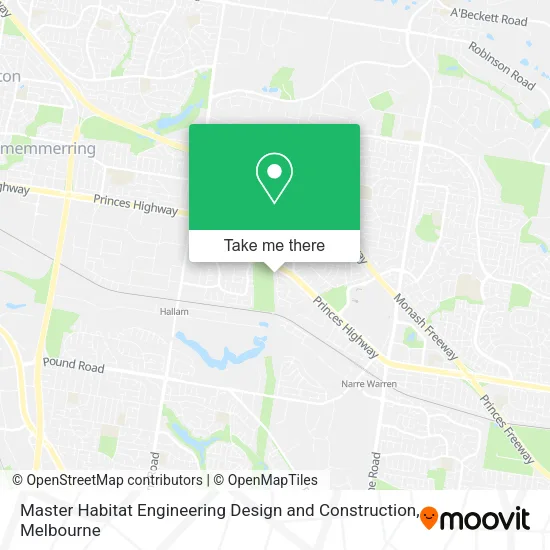 Master Habitat Engineering Design and Construction map
