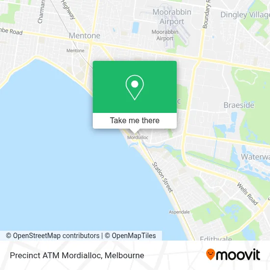 Mapa Precinct ATM Mordialloc