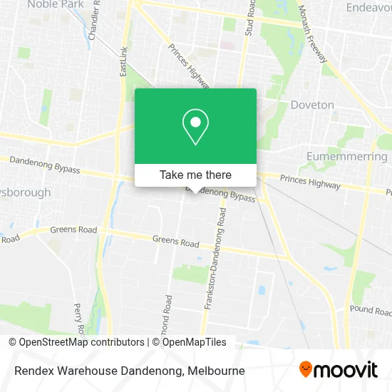 Mapa Rendex Warehouse Dandenong