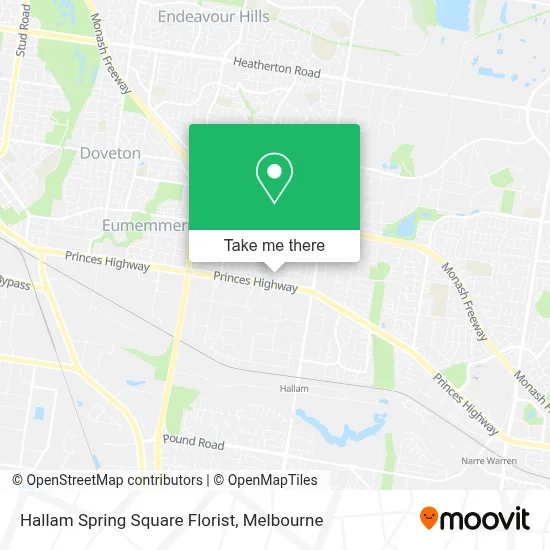 Hallam Spring Square Florist map
