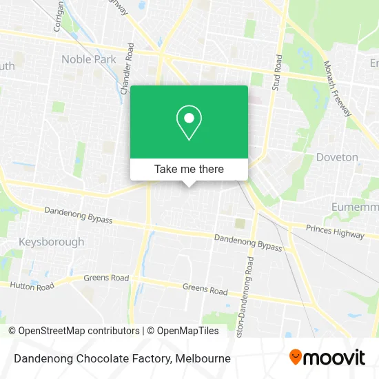 Mapa Dandenong Chocolate Factory