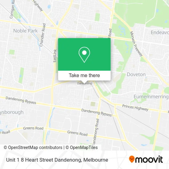 Unit 1 8 Heart Street Dandenong map