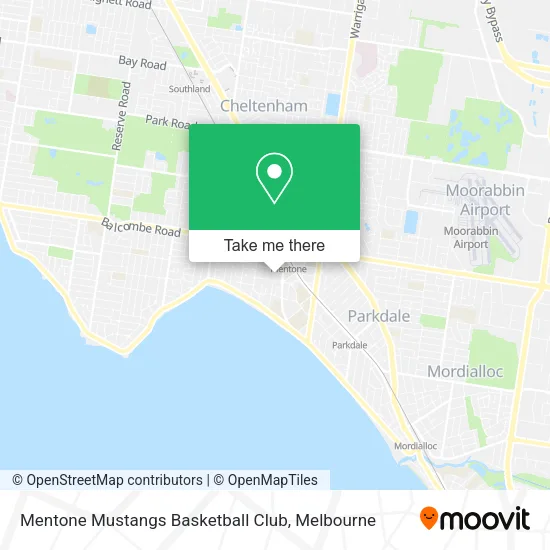 Mentone Mustangs Basketball Club map