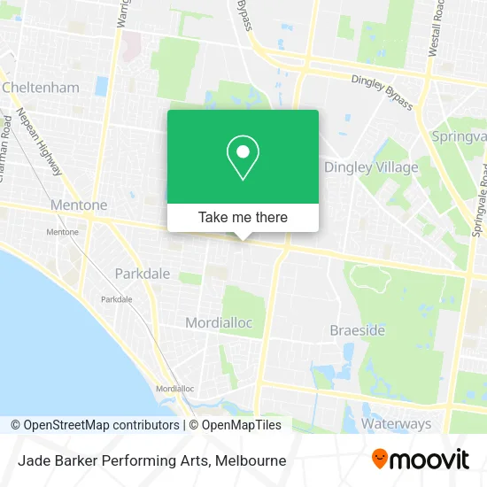 Jade Barker Performing Arts map