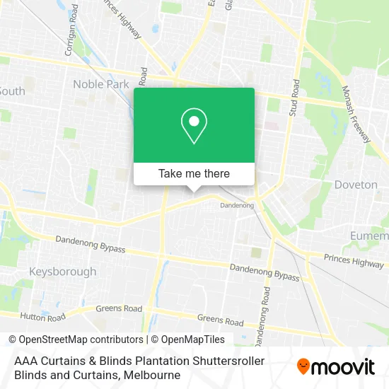 AAA Curtains & Blinds Plantation Shuttersroller Blinds and Curtains map
