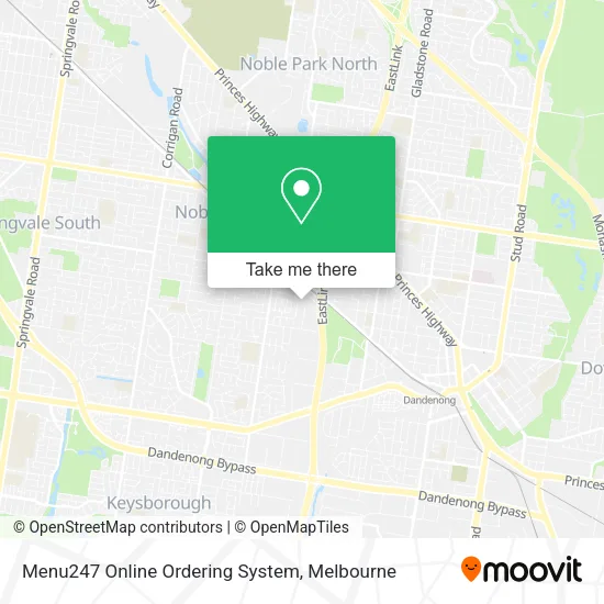 Menu247 Online Ordering System map