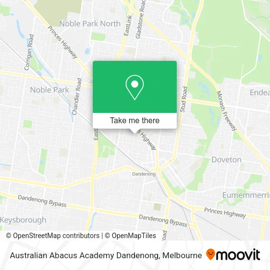 Australian Abacus Academy Dandenong map