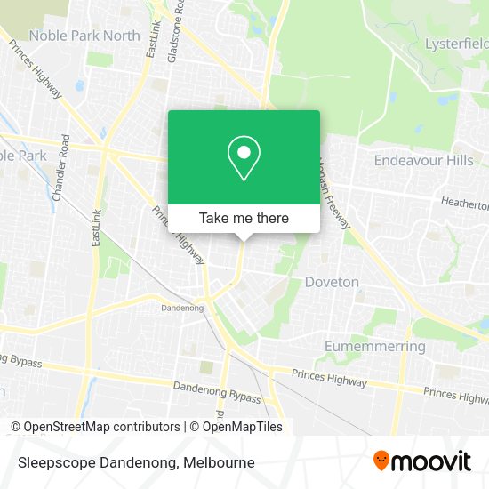 Sleepscope Dandenong map
