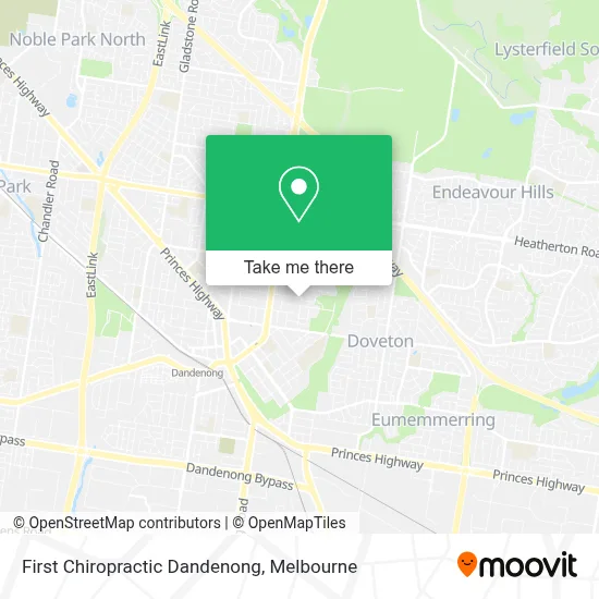 Mapa First Chiropractic Dandenong